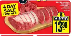 Food Basics Fresh boneless tenderloin vacuum pack offer