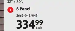 Home Hardware Steel Entrance Doors, 6 Panel offer