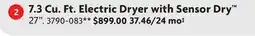 Home Hardware 7.3 Cu. Ft. Electric Dryer with Sensor Dry offer