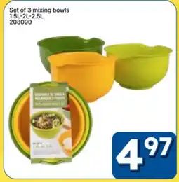 Rossy Set of 3 mixing bowls offer