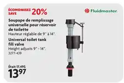 Home Hardware Universal toilet tank fill offer