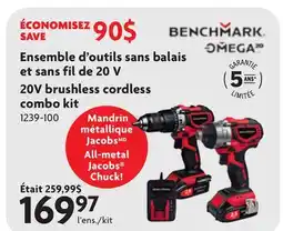 Home Hardware BENCHMARK 20V brushless cordless combo kit offer