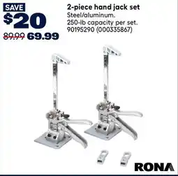 RONA 2-piece hand jack set offer