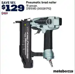 RONA Pneumatic brad nailer offer