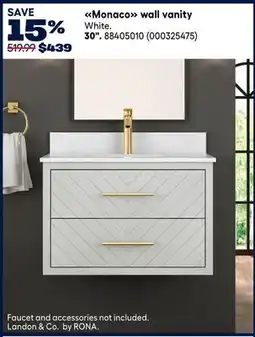 RONA Landon & Co. Monaco wall vanity offer