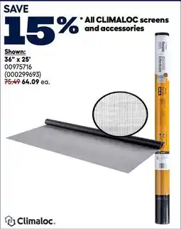 RONA Climaloc screens and accessories offer