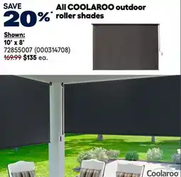RONA COOLAROO 10' x 8' outdoor roller shades offer