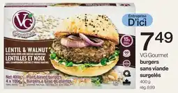 Avril VG Gourmet burgers sans viande surgelés offer