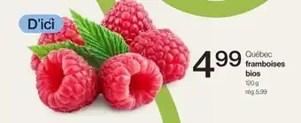 Avril Québec framboises bios offer