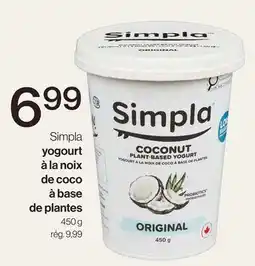 Avril Simpla yogourt à la noix de coco à base de plantes offer