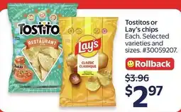 Walmart Tostitos or Lay's chips offer