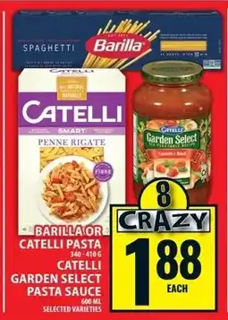 Food Basics Barilla or catelli pasta catelli garden select pasta sauce offer