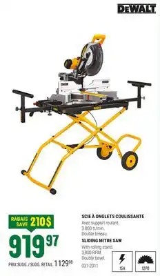 BMR SCIE À ONGLETS COULISSANTE DEWALT offer