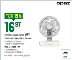 BMR VENTILATEUR DE TABLE USB-C offer