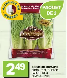 L'Intermarché CŒURS DE ROMAINE | ROMAINE HEARTS, PAQUET DE 3 offer