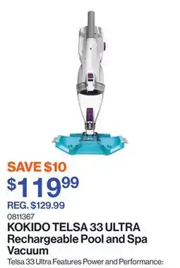 Patrick Morin TELSA 33 ULTRA Rechargeable Pool and Spa Vacuum offer