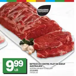 L'Intermarché BIFTECK DE CONTRE-FILET DE BOEUF AUSTRALIEN* | AUSTRALIAN BEEF STRIPLOIN offer