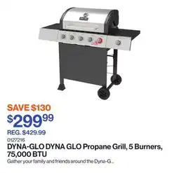 Patrick Morin DYNA GLO Propane Grill, 5 Burners, 75,000 BTU offer