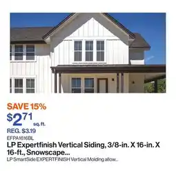Patrick Morin Expertfinish Vertical Siding, 3/8-in. X 16-in. X 16-ft., Snowscape White offer