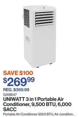 Patrick Morin 3 in 1 Portable Air Conditioner, 9,500 BTU, 6,000 SACC offer