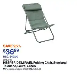 Patrick Morin MIRAEL Folding Chair, Steel and Textilene, Laurel Green offer