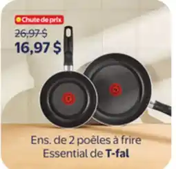 Walmart Ens. de 2 poêles à frire Essential de T-fal offer