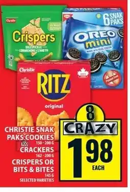 Food Basics Christie snak crazy paks cookies crackers crispers or bits & bites offer