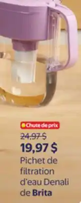 Walmart Pichet de filtration d'eau Denali de Brita offer