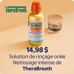 Walmart Solution de rinçage orale Nettoyage intense de TheraBreath offer