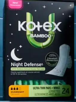 Walmart Paq. de 24 protège-dessous Bamboo de Kotex offer