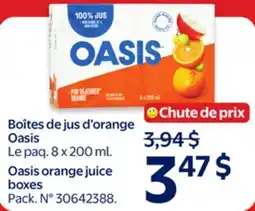 Walmart Oasis orange juice boxes offer
