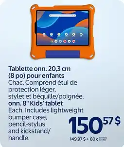 Walmart onn. 8 Kids' tablet offer