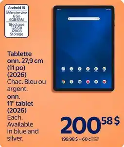 Walmart onn. 11 tablet (2026) offer
