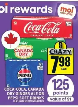 Food Basics Coca-cola, canada dry ginger ale or pepsi soft drinks offer
