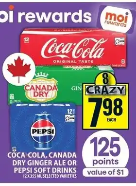 Food Basics Coca-cola, canada dry ginger ale or pepsi soft drinks offer