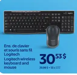 Walmart Logitech wireless keyboard and mouse offer