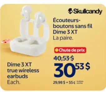 Walmart Skullcandy Dime 3 XT true wireless earbuds offer