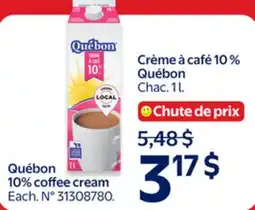Walmart Québon 10% coffee cream offer