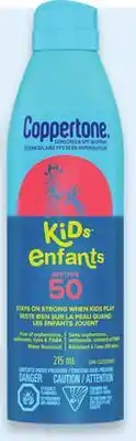 Walmart Coppertone Kids SPF 50 sunscreen lotion or spray offer