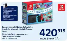Walmart Nintendo Switch console and Sports game bundle offer
