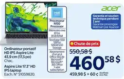 Walmart Acer Aspire Lite 17.3 HD IPS laptop offer