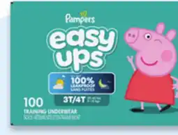 Walmart Pampers Easy Ups giant pack training underwear offer