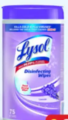 Walmart Lysol disinfecting wipes 75s offer