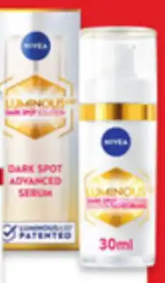 Walmart Nivea Luminous 630 Dark Spot Solution serum offer