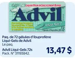 Walmart Advil Liqui-Gels 72s offer