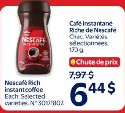 Walmart Nescafé Rich instant coffee offer
