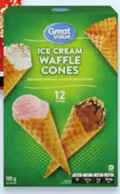 Walmart Great Value ice cream waffle cones offer