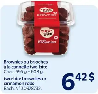 Walmart two-bite brownies or cinnamon rolls offer