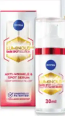 Walmart Nivea Luminous 630 Dark Spot Solution serum offer