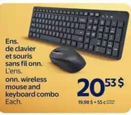 Walmart onn. wireless mouse and keyboard combo offer